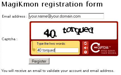 register form