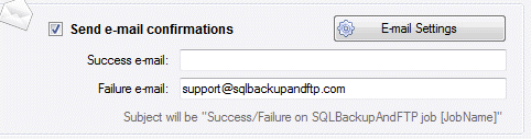 sqlbackupandftp report